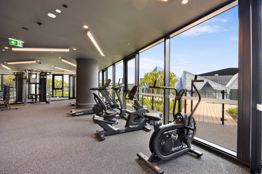 Residents gym on the level 7 amenities floor